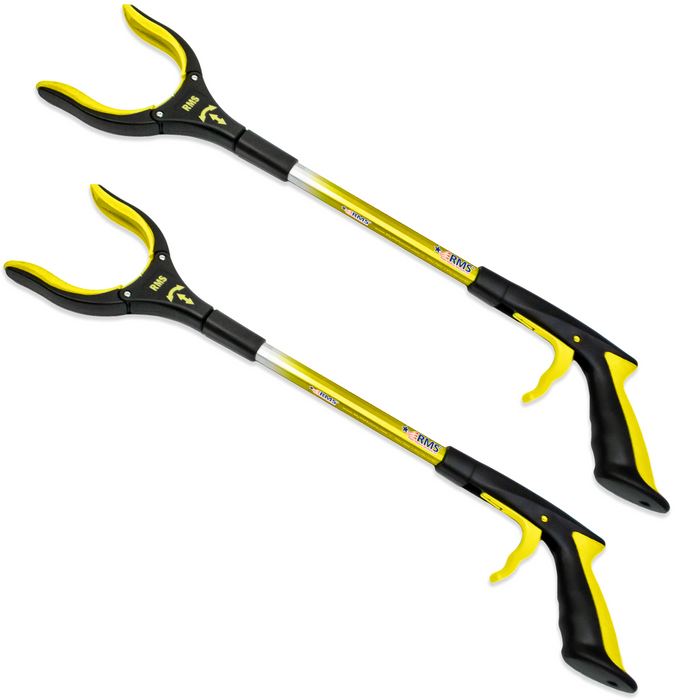 21" Yellow Grabber Reacher 2 Pack with Rotating Gripper